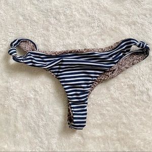 Acacia Swim Navy Striped Bikini Bottom